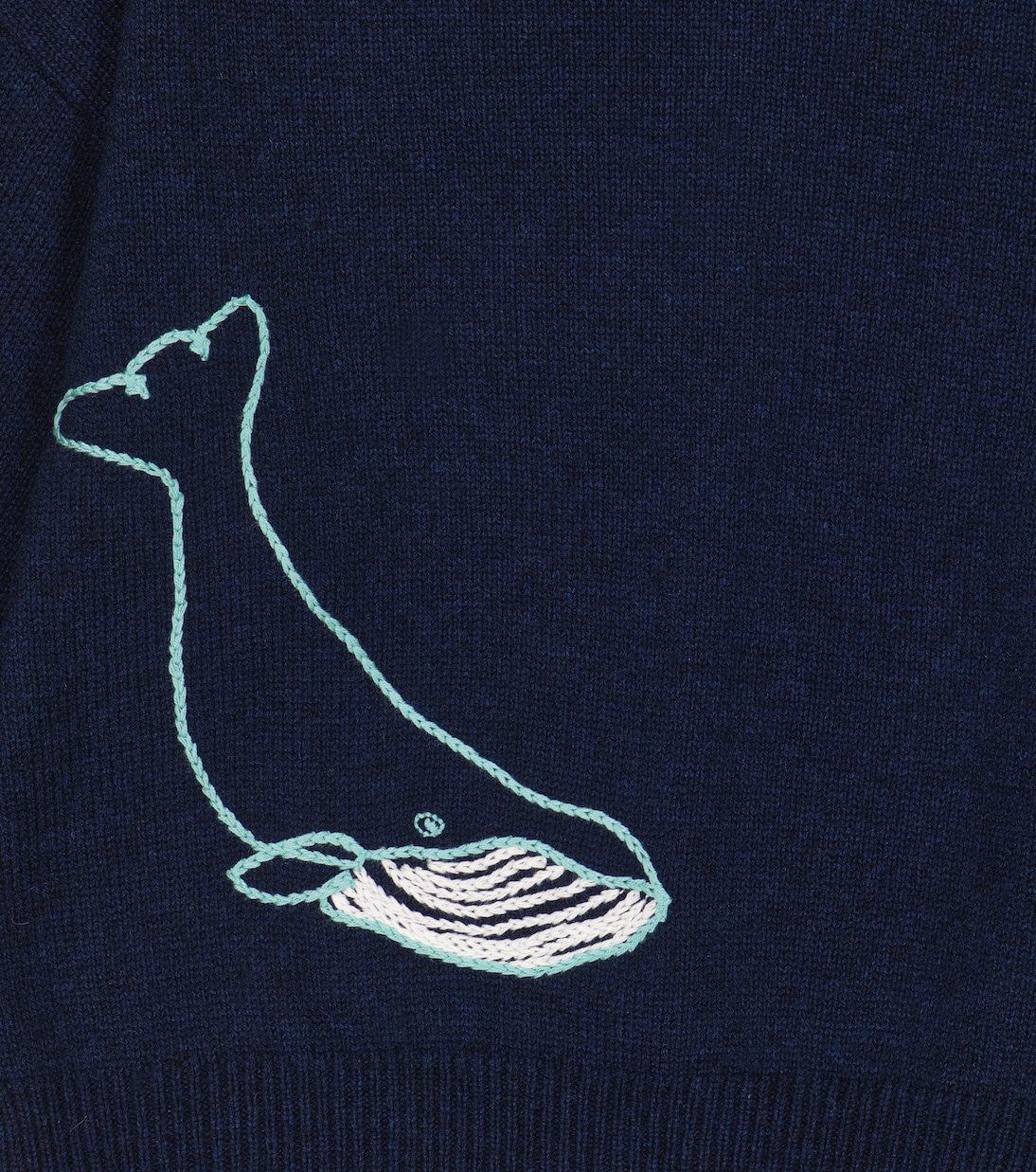 Whale embroidered cashmere sweater | The Row Kids