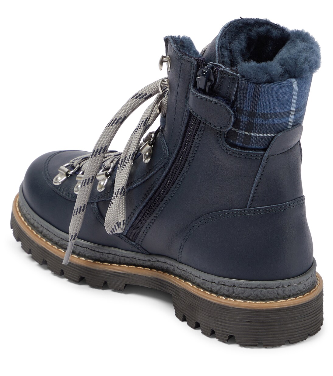 Schnürstiefel aus Leder | Brunello Cucinelli Kids