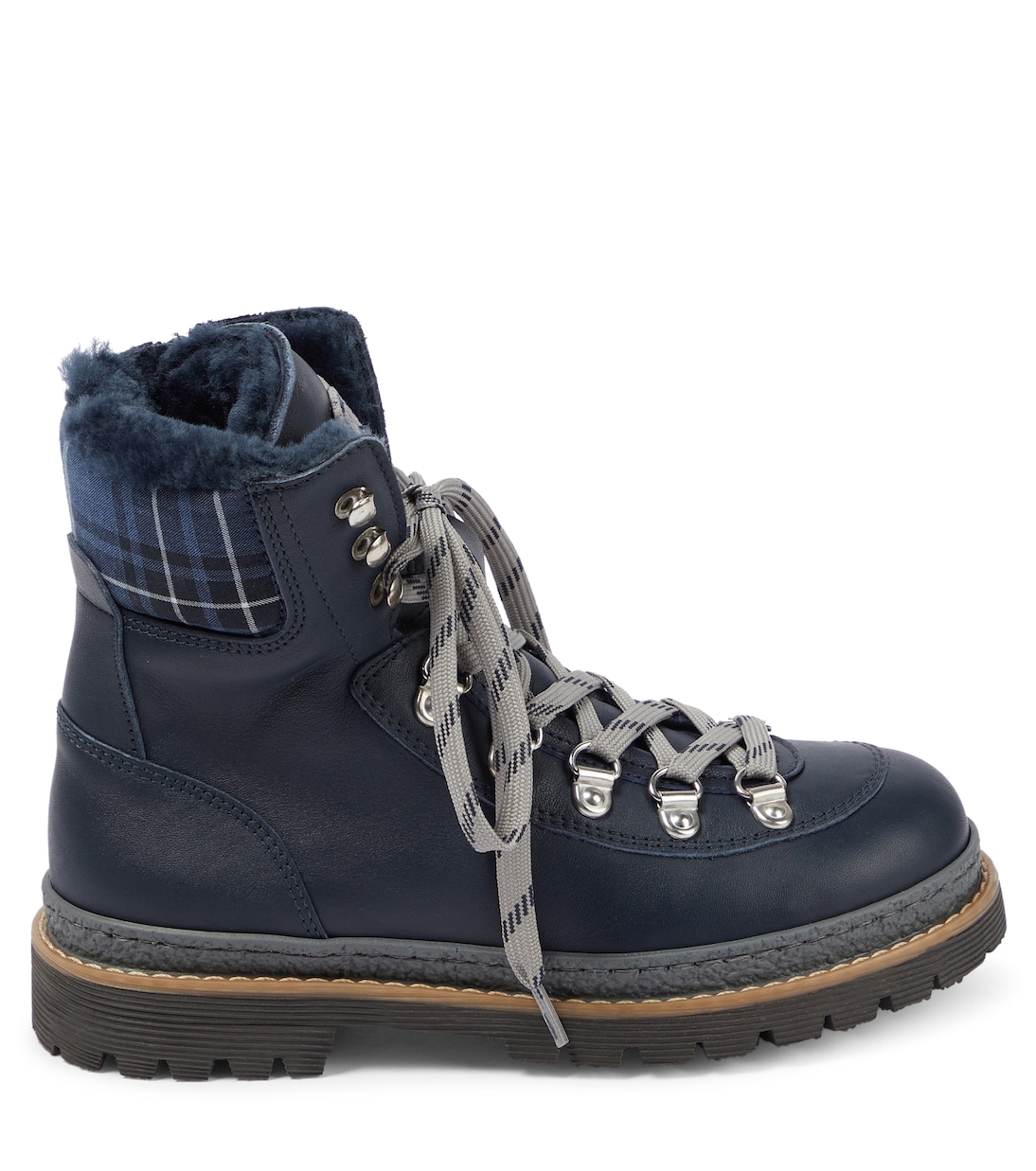 Schnürstiefel aus Leder | Brunello Cucinelli Kids