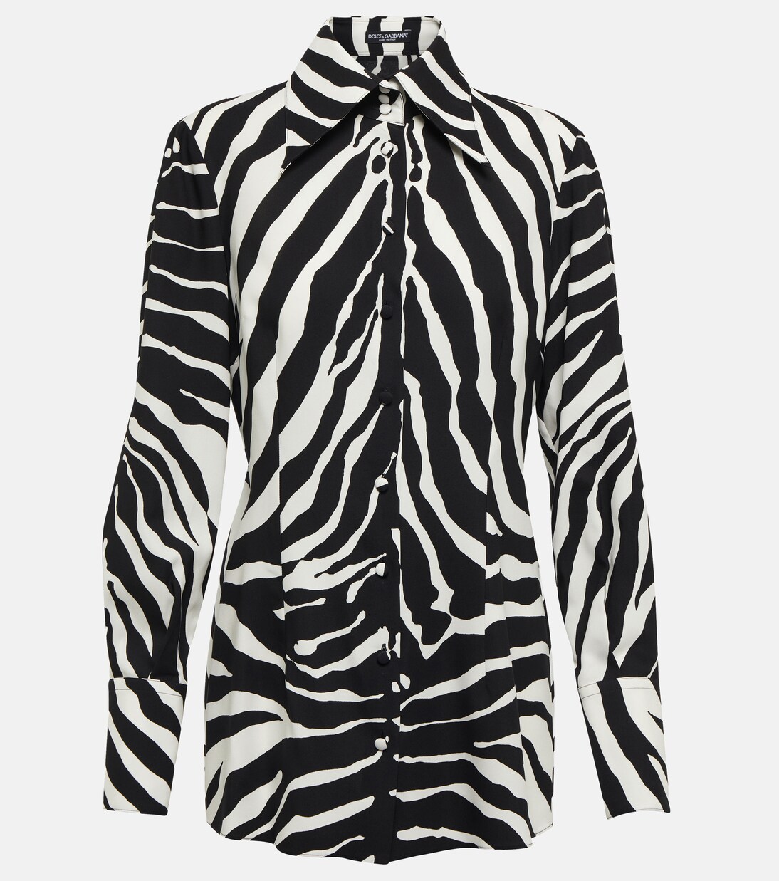 Camicia in misto seta con stampa | Dolce&Gabbana