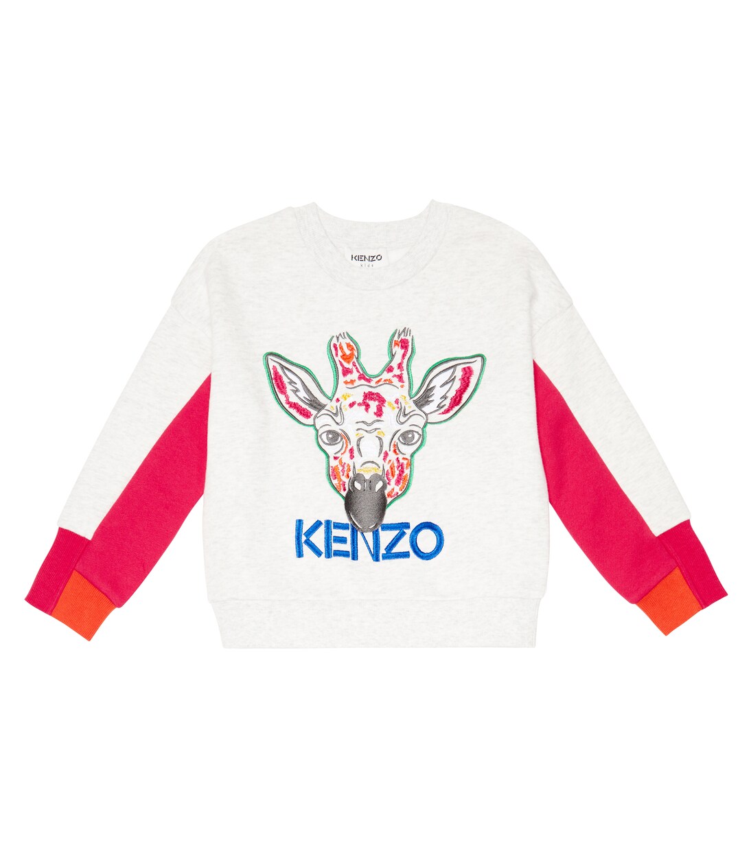 Felpa in misto cotone con ricamo | Kenzo Kids