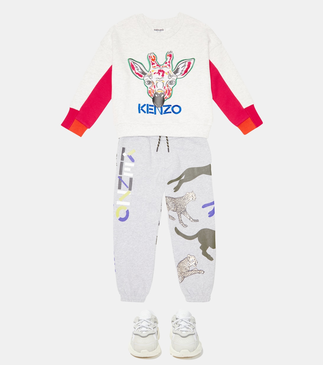 Felpa in misto cotone con ricamo | Kenzo Kids