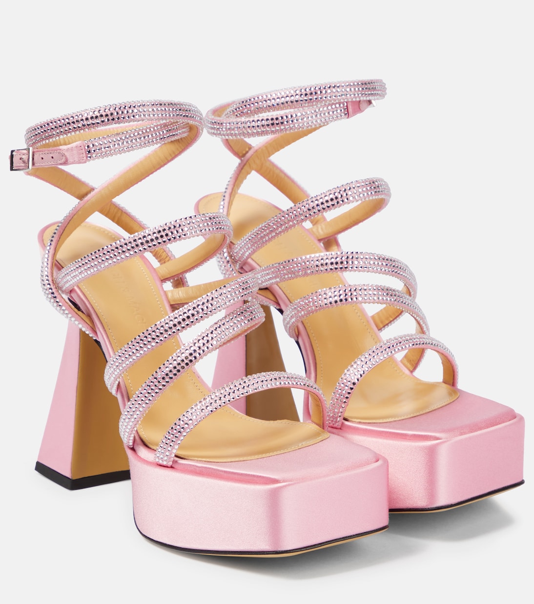 Sydney embellished satin platform sandals | Mach & Mach