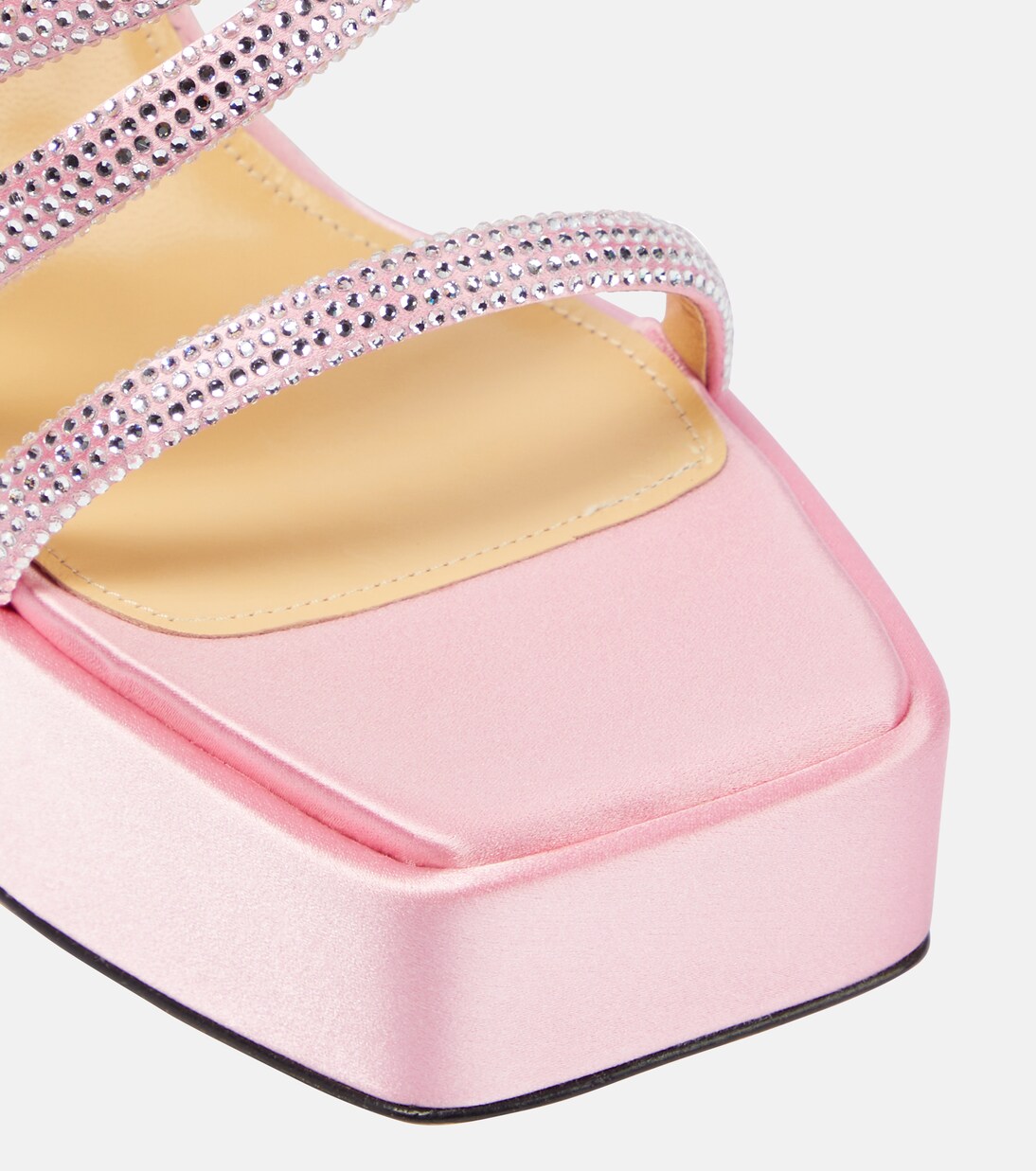 Sydney embellished satin platform sandals | Mach & Mach
