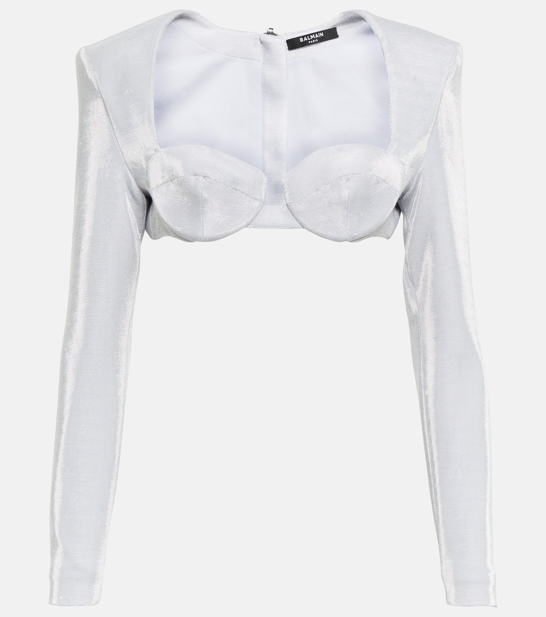 Metallic crop top | Balmain