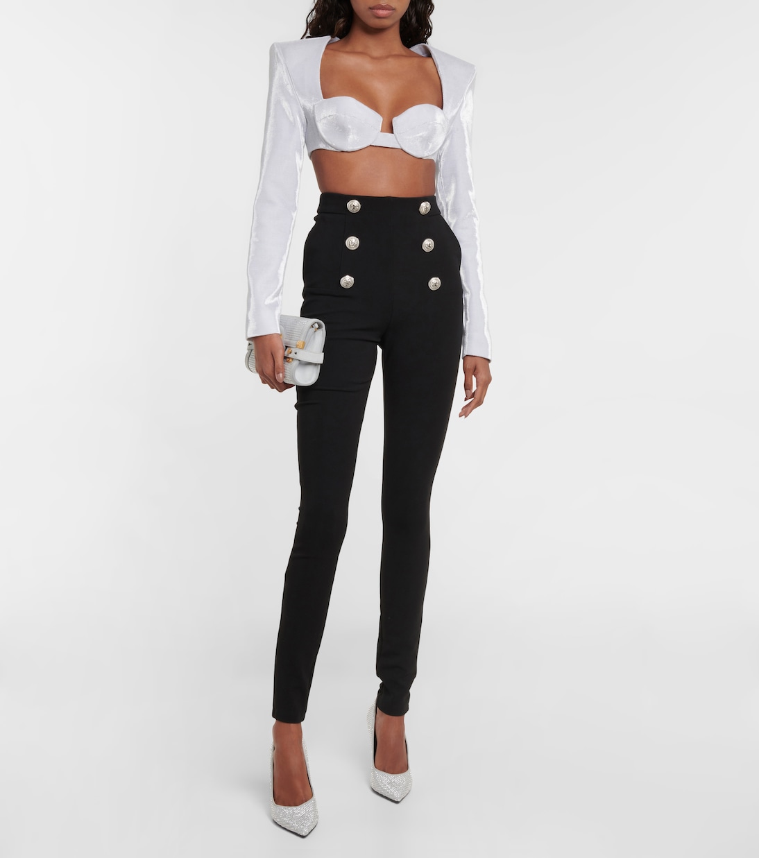 Metallic crop top | Balmain