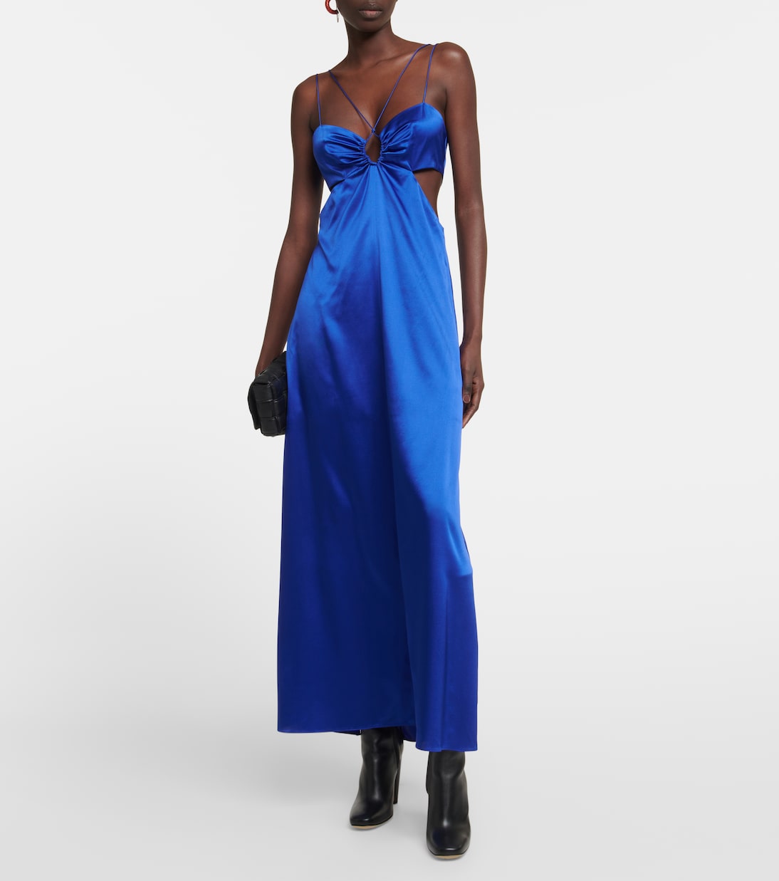 Cutout silk-blend maxi dress | Frame