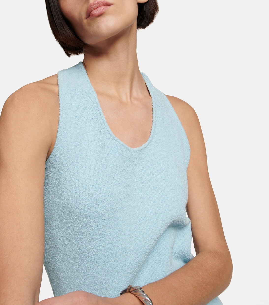 Tank top in misto cotone a coste | Nanushka