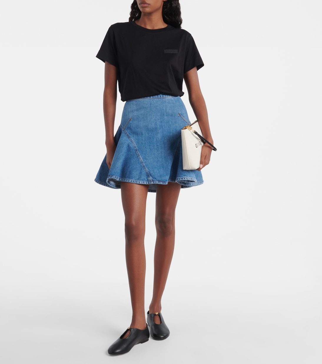 Logo cotton-blend canvas clutch | Givenchy