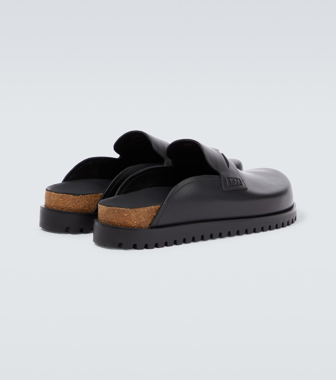 Versace Medusa-Head Leather Mules in Black | Lyst