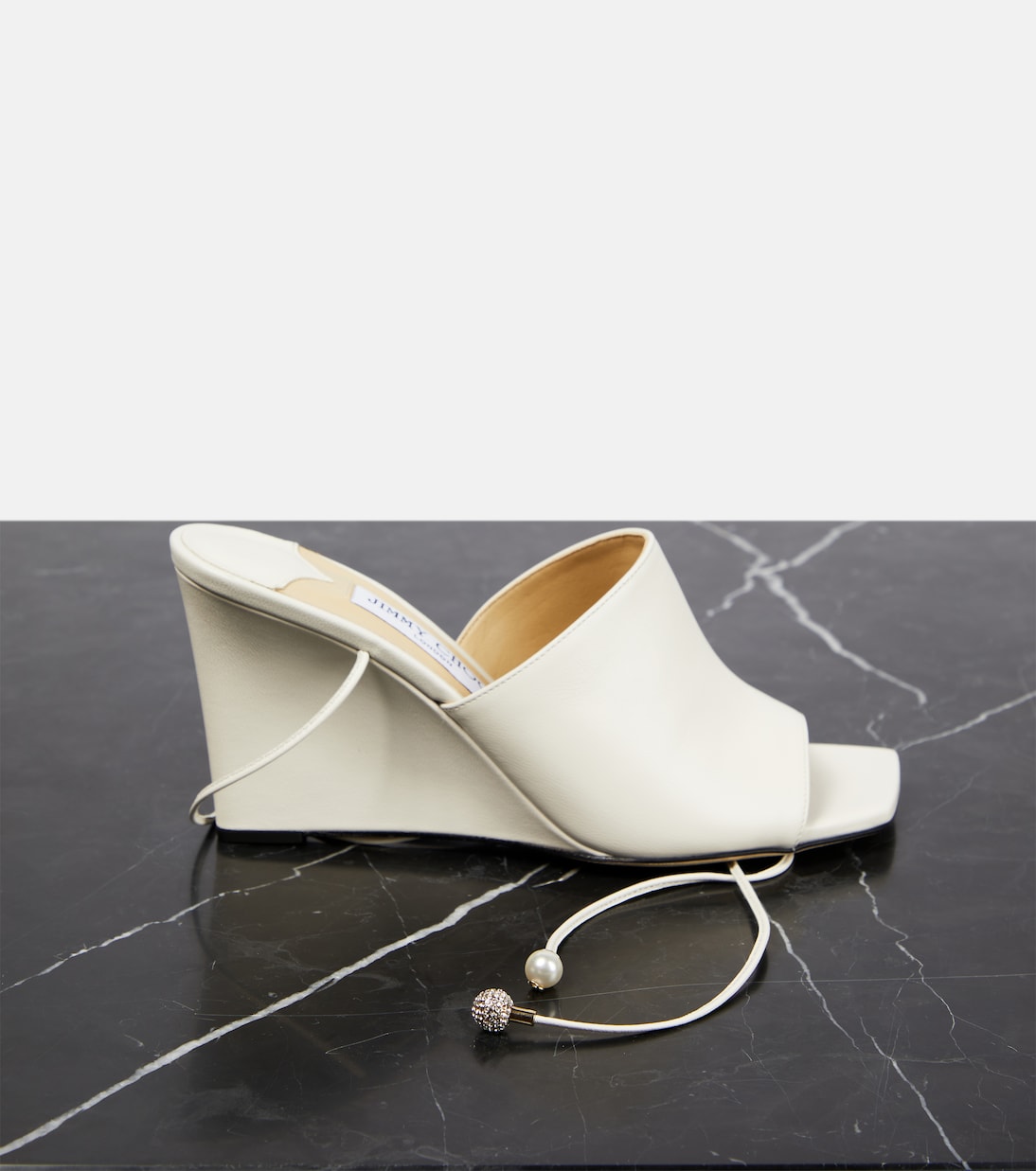 Wedge-Pantoletten Elyna aus Leder | Jimmy Choo