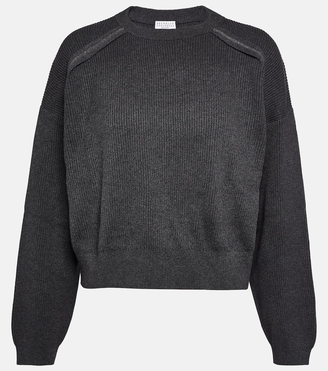 Embellished cotton sweater | Brunello Cucinelli