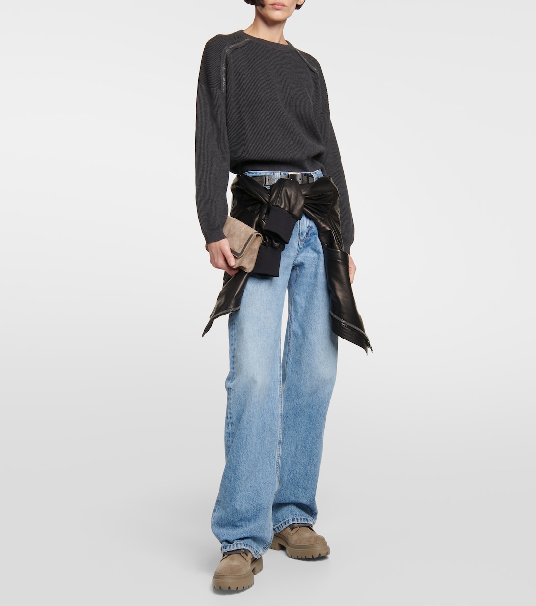 Embellished cotton sweater | Brunello Cucinelli