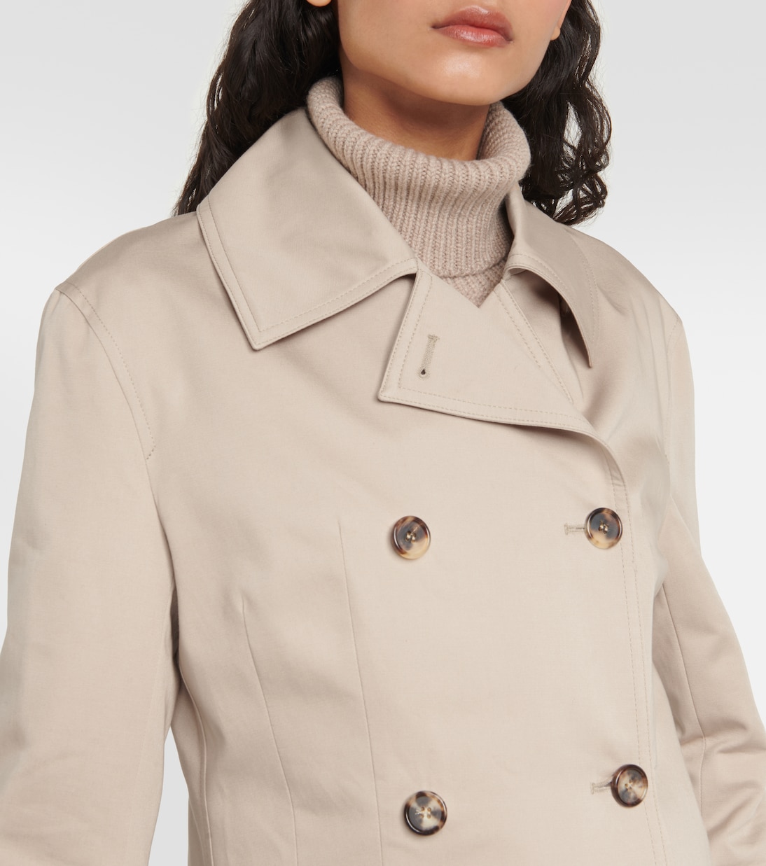 Chaqueta cruzada de algodón | Toteme