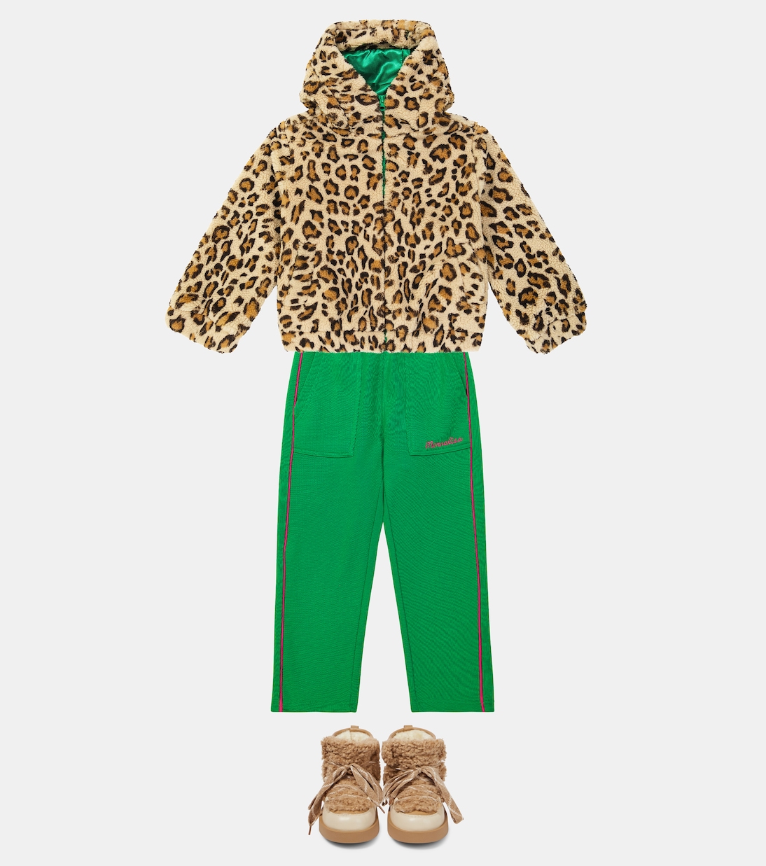 Faux shearling-trimmed boots | Monnalisa