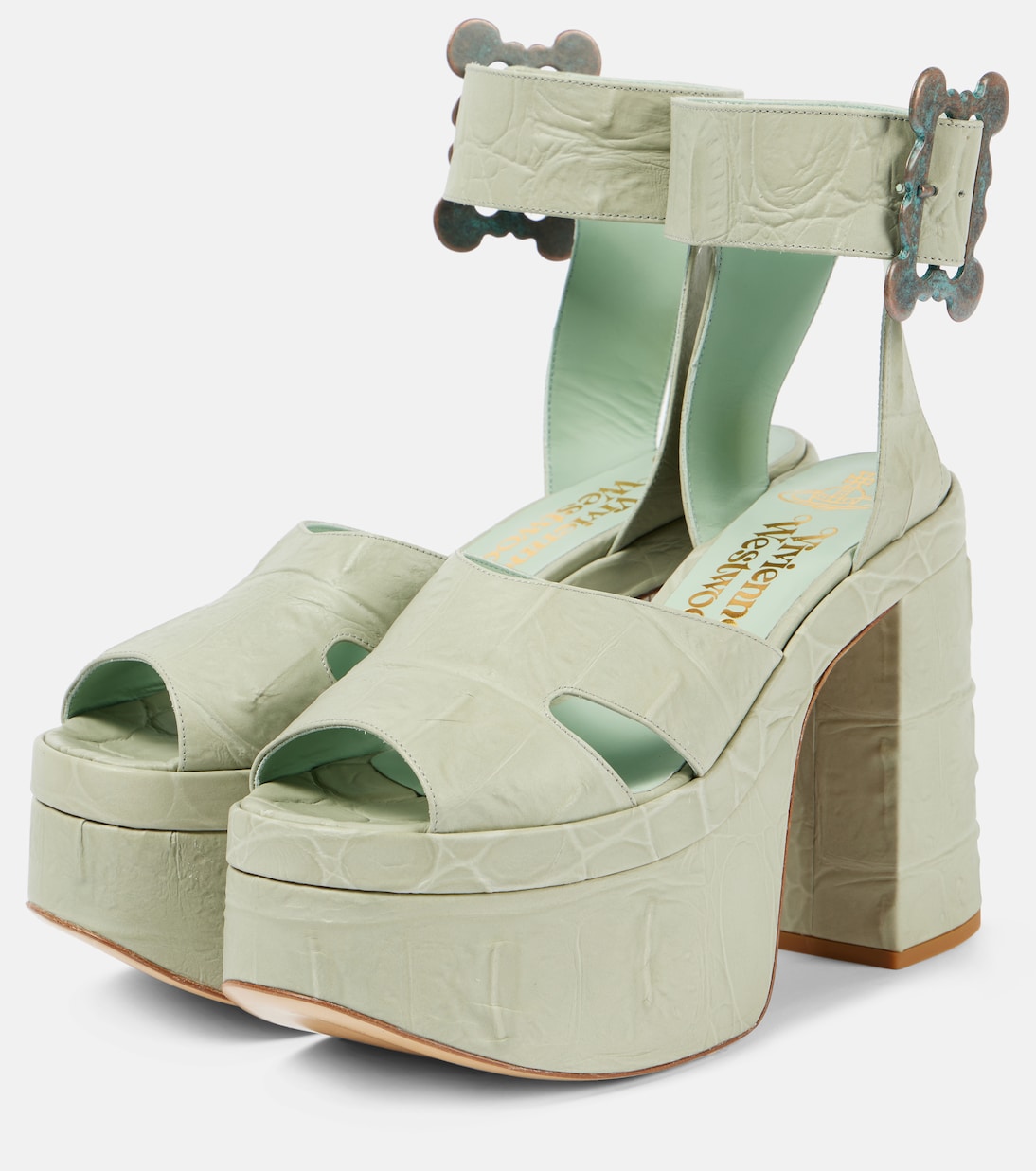 Sandales Olde London à plateau en cuir embossé | Vivienne Westwood