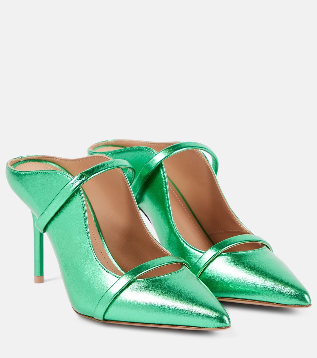 Pantoletten Maureen 85 aus Metallic-Leder | Malone Souliers