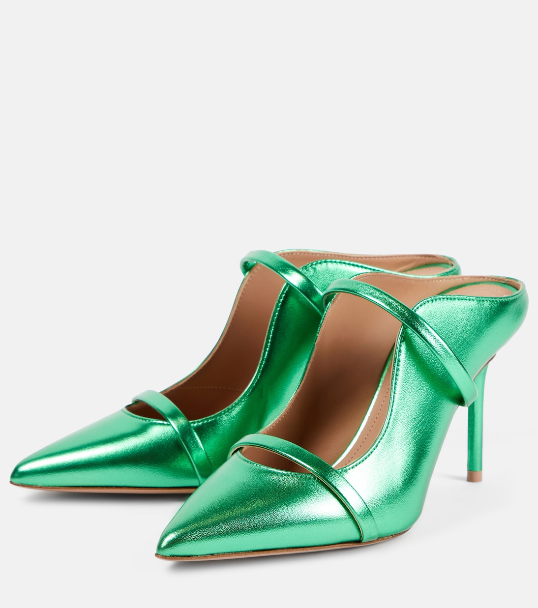 Pantoletten Maureen 85 aus Metallic-Leder | Malone Souliers