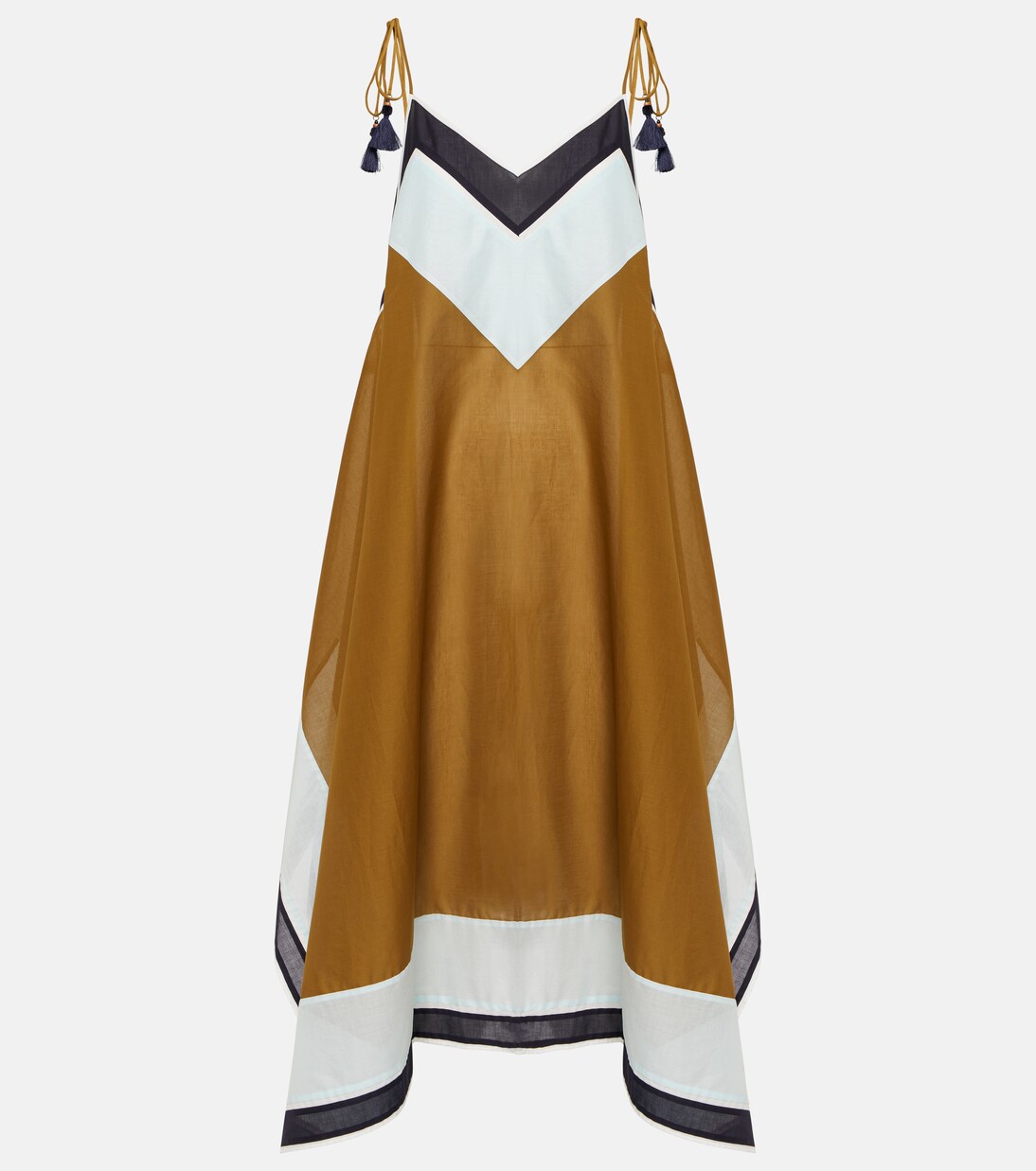 Colorblocked cotton maxi dress | Tory Burch
