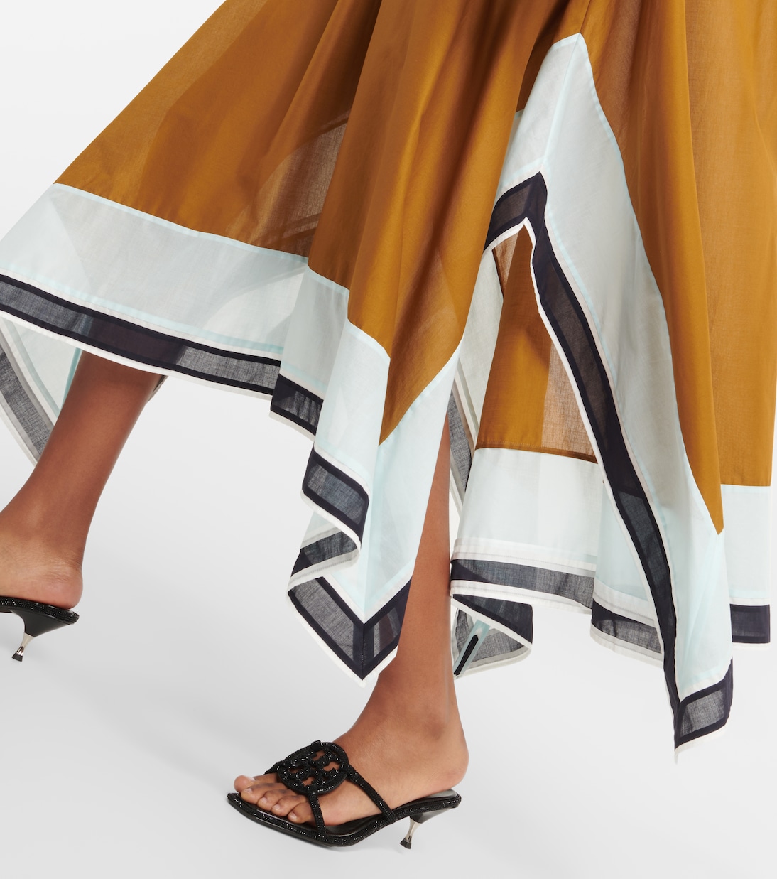 Colorblocked cotton maxi dress | Tory Burch