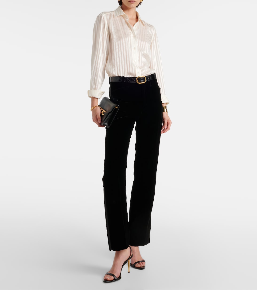 Pantaloni regular Wallis in velluto | Tom Ford