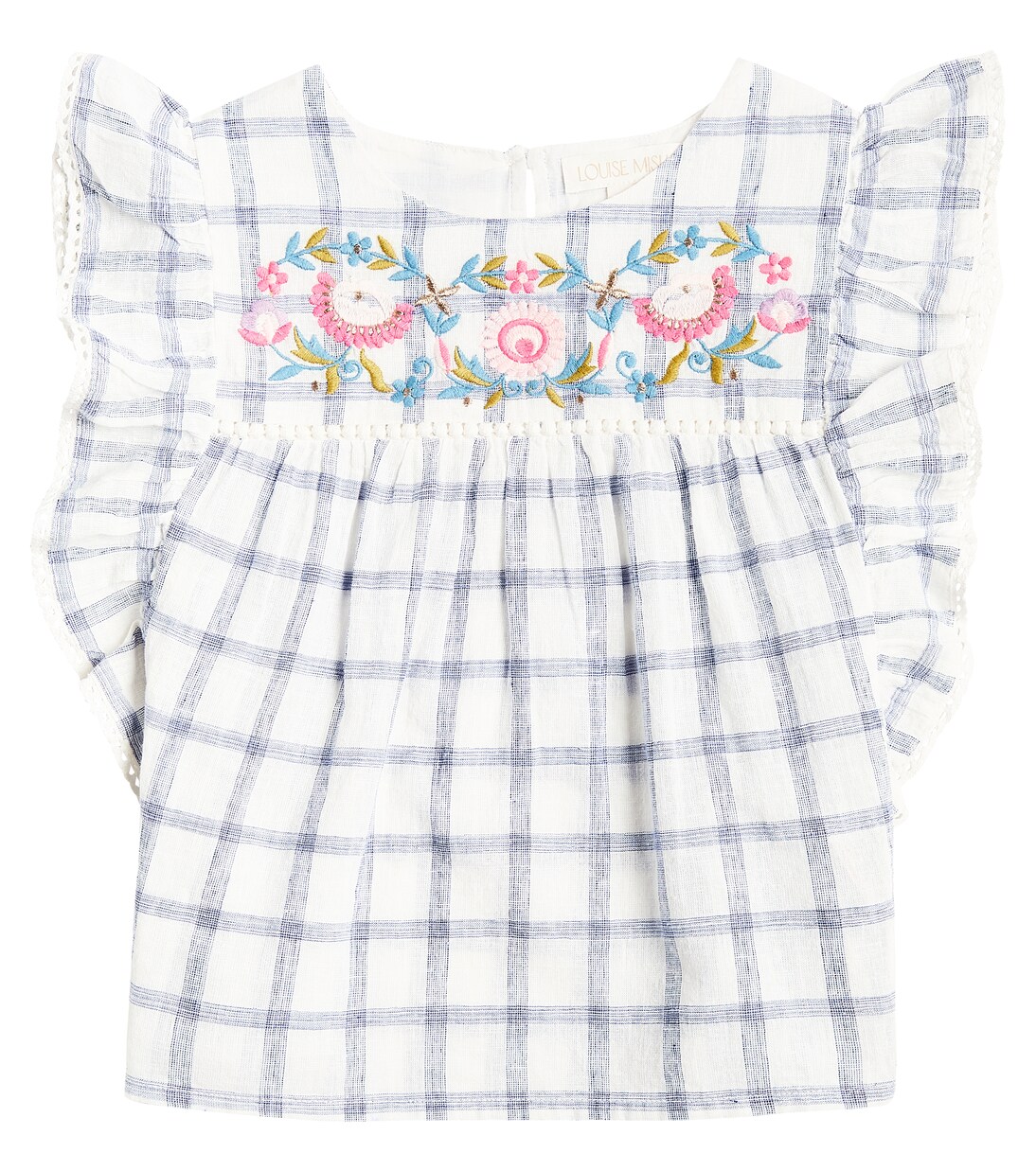 Mala checked cotton and linen shirt | Louise Misha