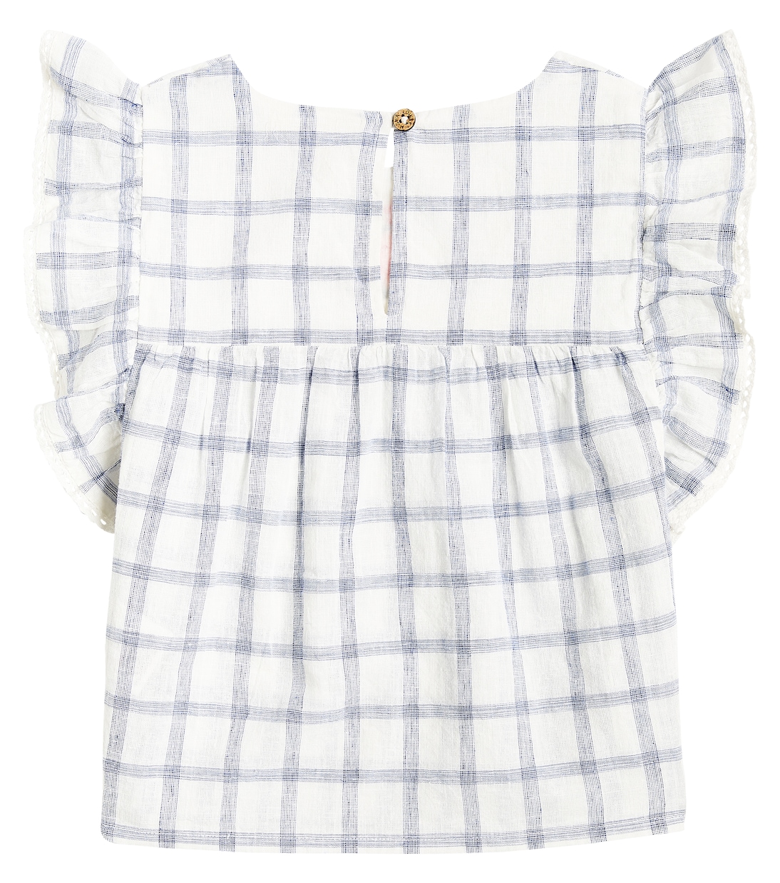 Mala checked cotton and linen shirt | Louise Misha