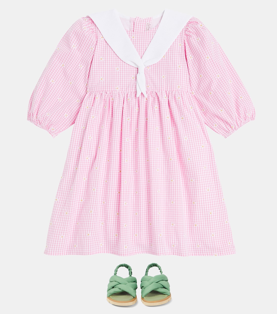 Robe Amelia brodée en coton mélangé | La Coqueta