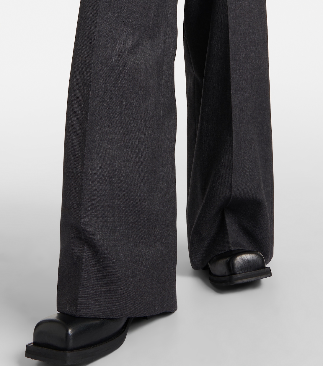 Asymmetric mid-rise wide-leg pants | Acne Studios