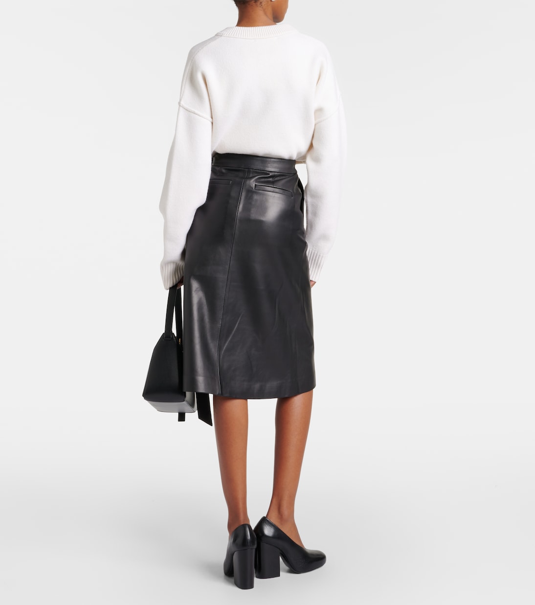 Gonna midi in pelle | Ami Paris