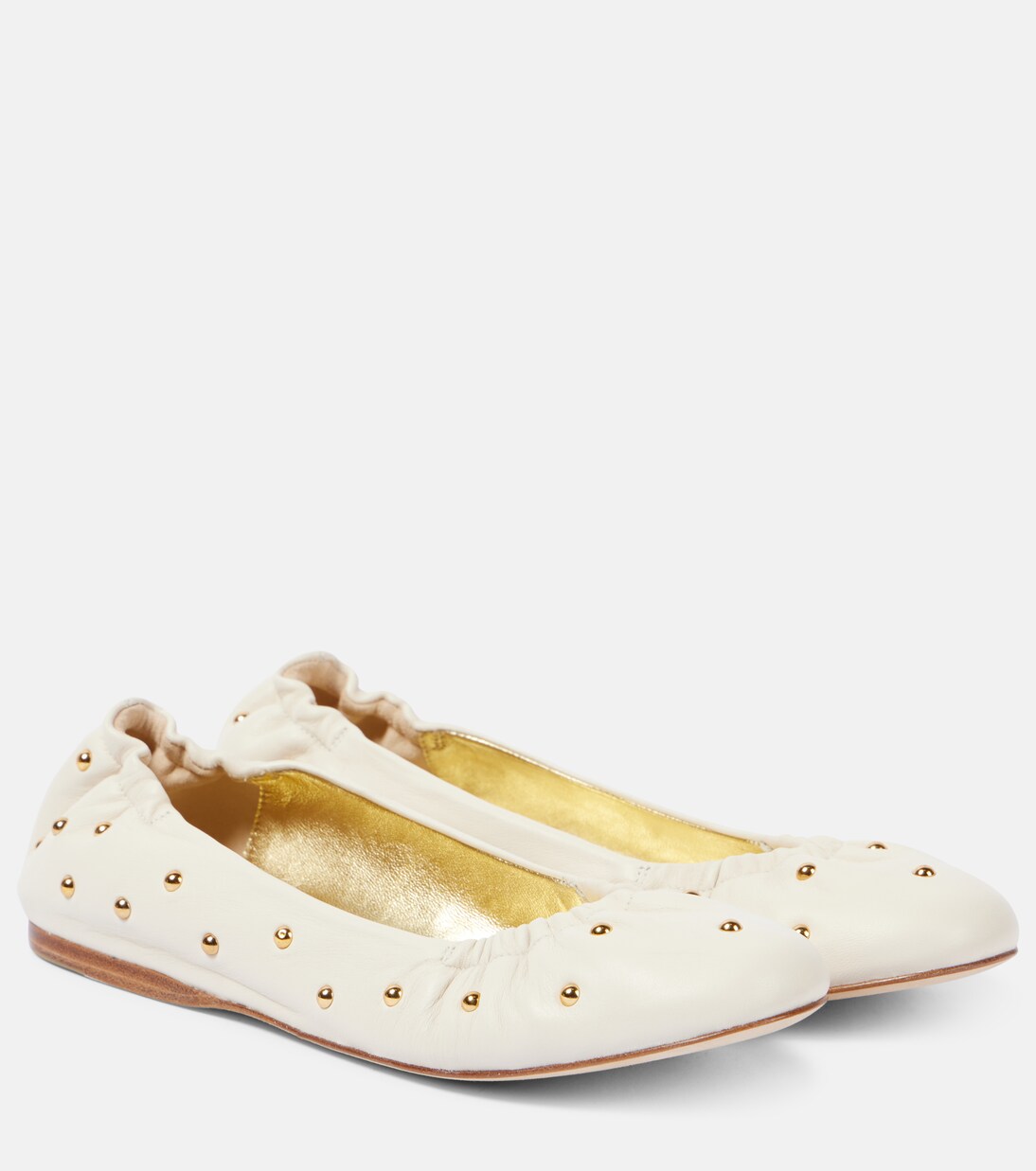 Eia studded leather ballet flats | Chloé