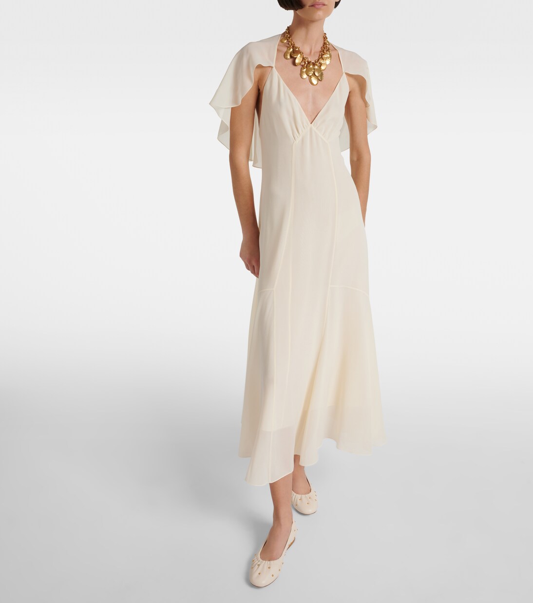 Eia studded leather ballet flats | Chloé
