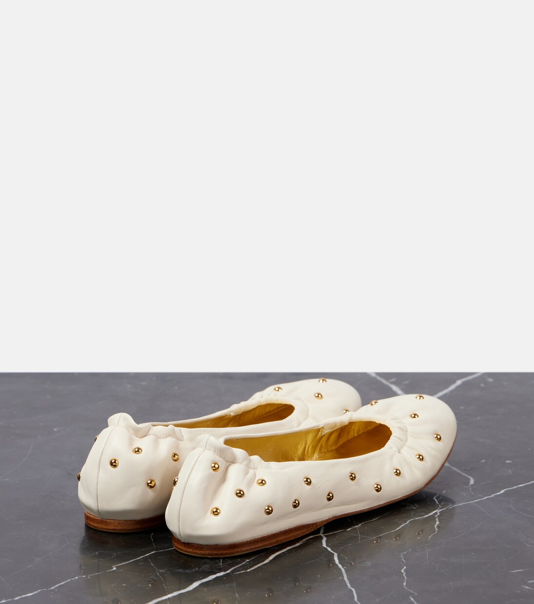 Eia studded leather ballet flats | Chloé