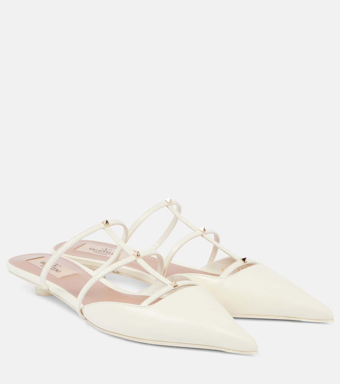 Mules Wispy Rockstud aus Leder | Valentino Garavani