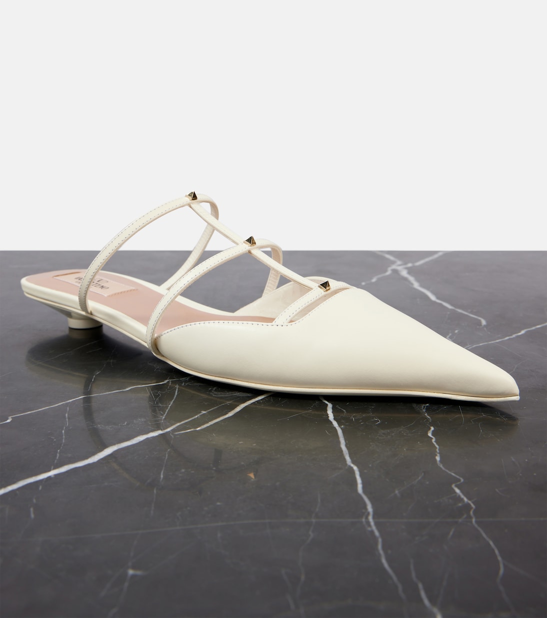 Mules Wispy Rockstud aus Leder | Valentino Garavani