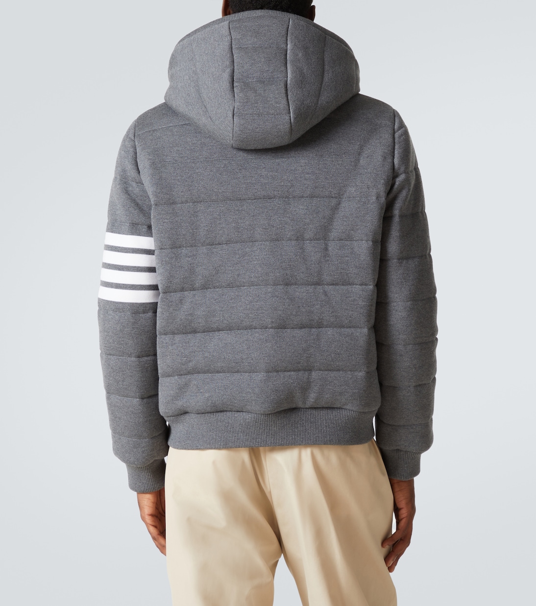 Felpa 4-Bar in lana vergine con zip | Thom Browne