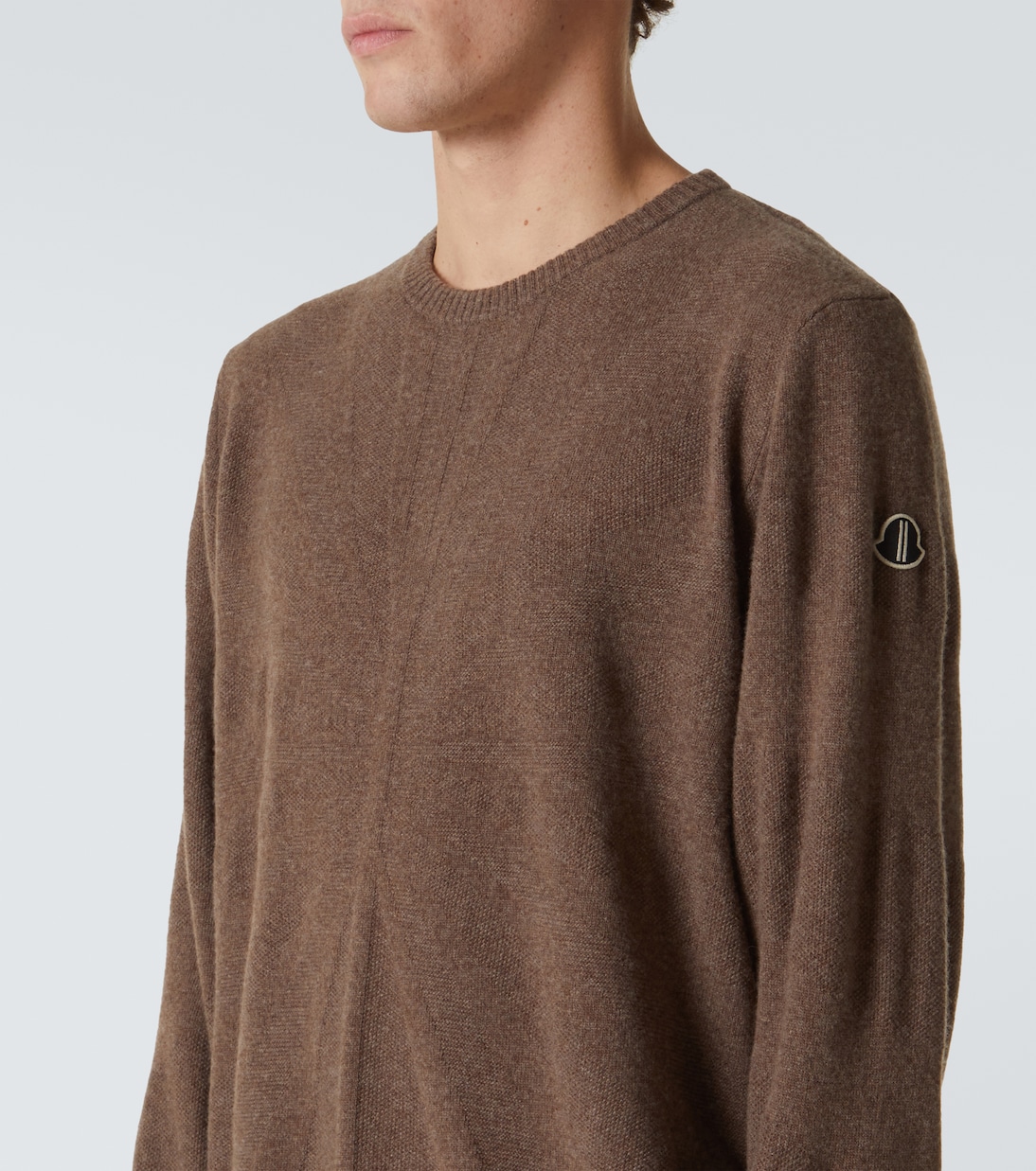 x Rick Owens sweater in beige Moncler Genius Mytheresa