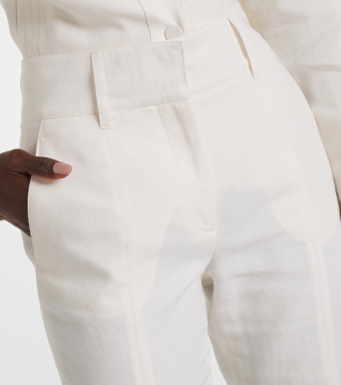 Rhein high-rise linen and wool-blend flared pants | Gabriela Hearst
