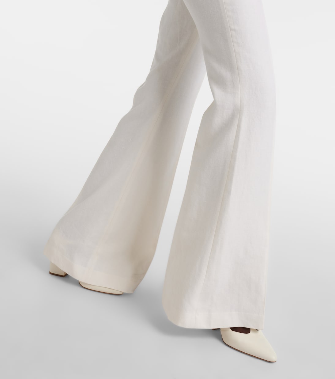 Rhein high-rise linen and wool-blend flared pants | Gabriela Hearst