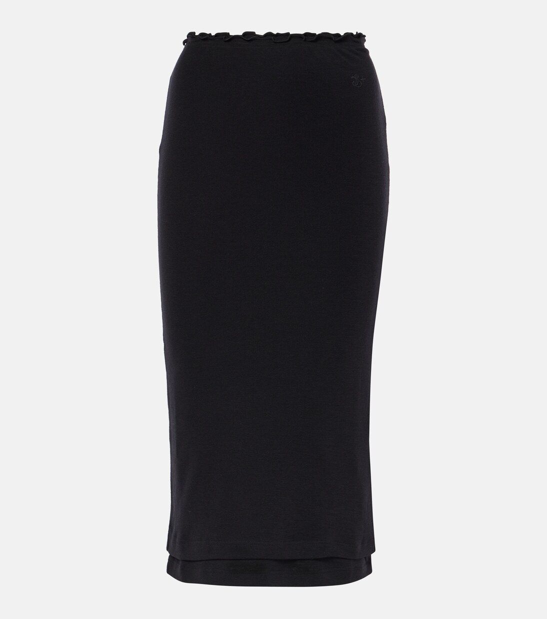 Jupe midi en laine vierge | Jil Sander