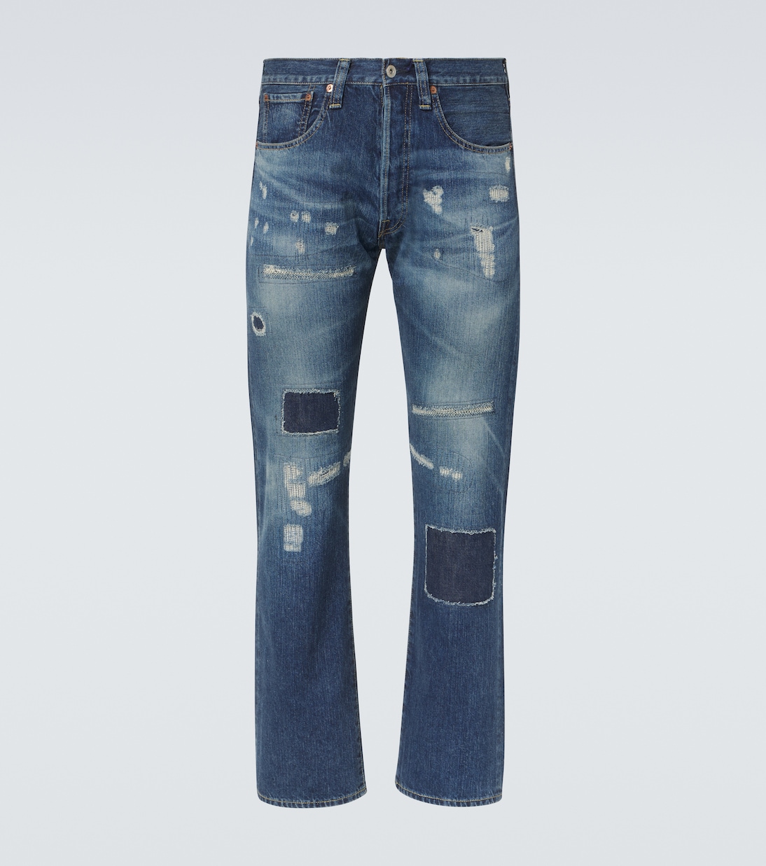 Jeans rectos con efecto desgastado | Junya Watanabe