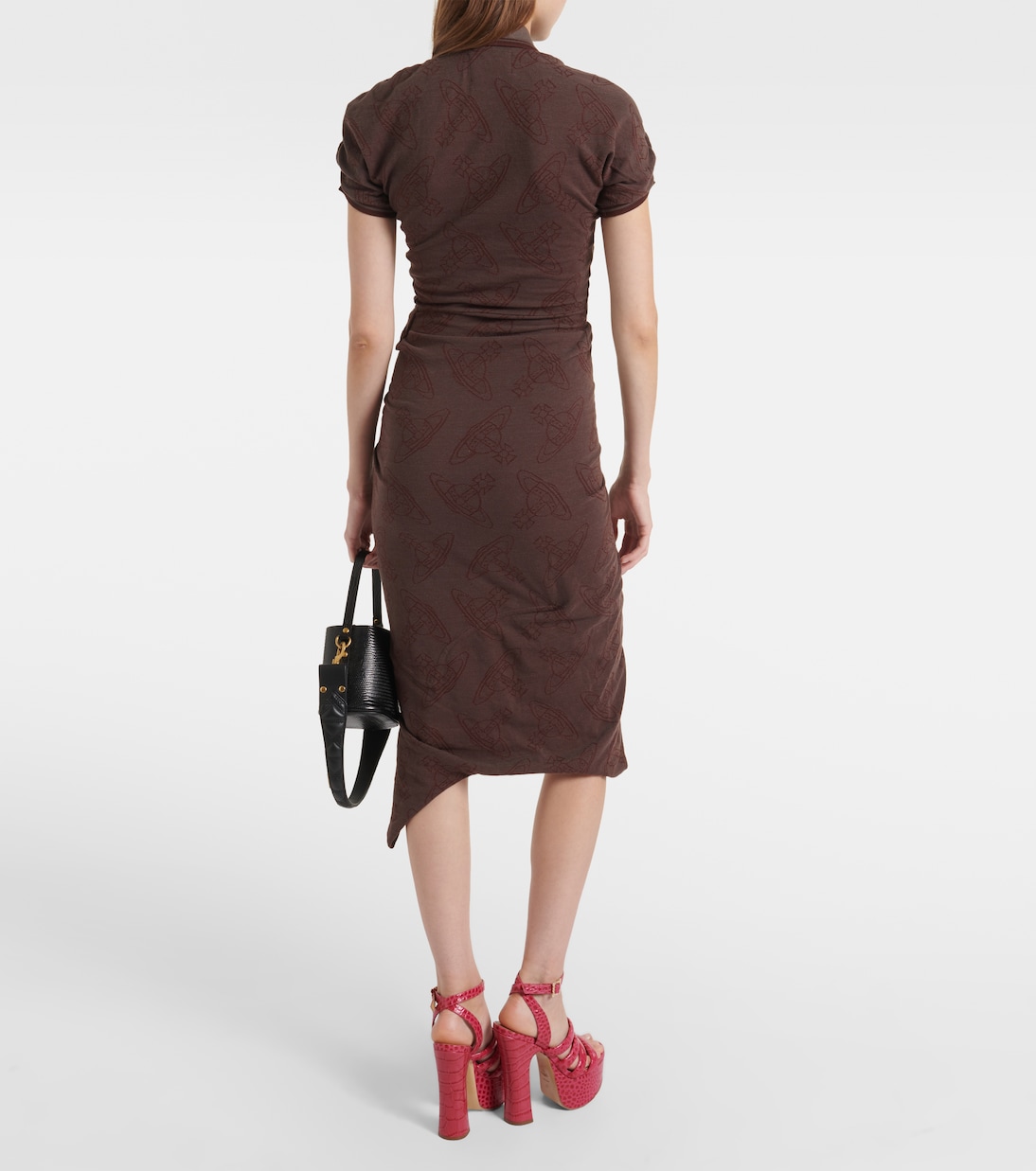 Pulling printed ruched midi dress | Vivienne Westwood