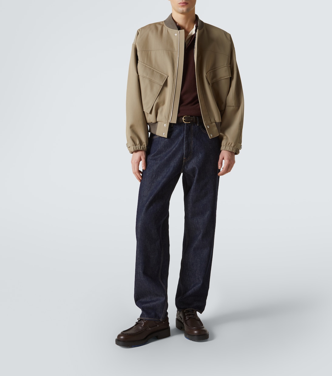 Jeans a gamba larga e vita media | Auralee
