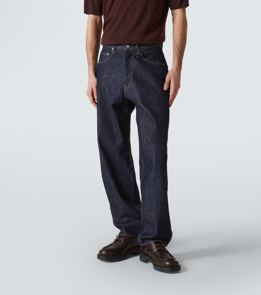 Jeans a gamba larga e vita media | Auralee