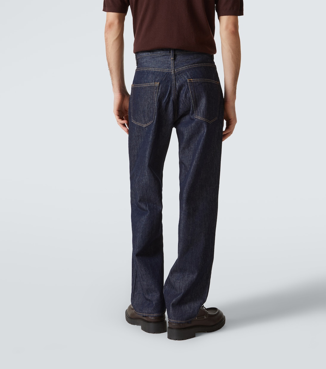 Jeans a gamba larga e vita media | Auralee