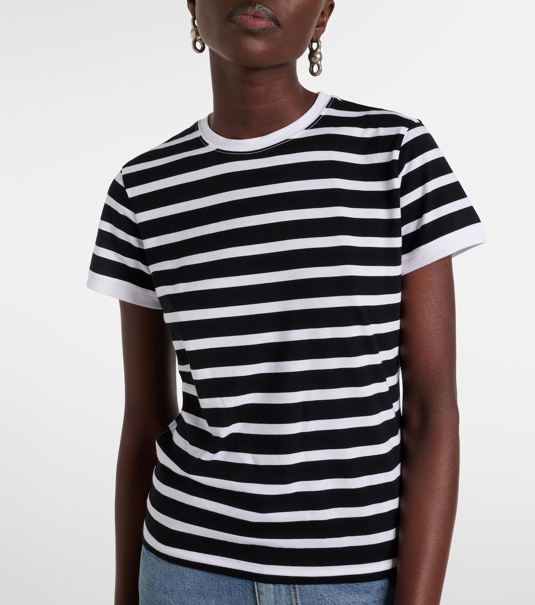 Camiseta en jersey de algodón a rayas | Frame