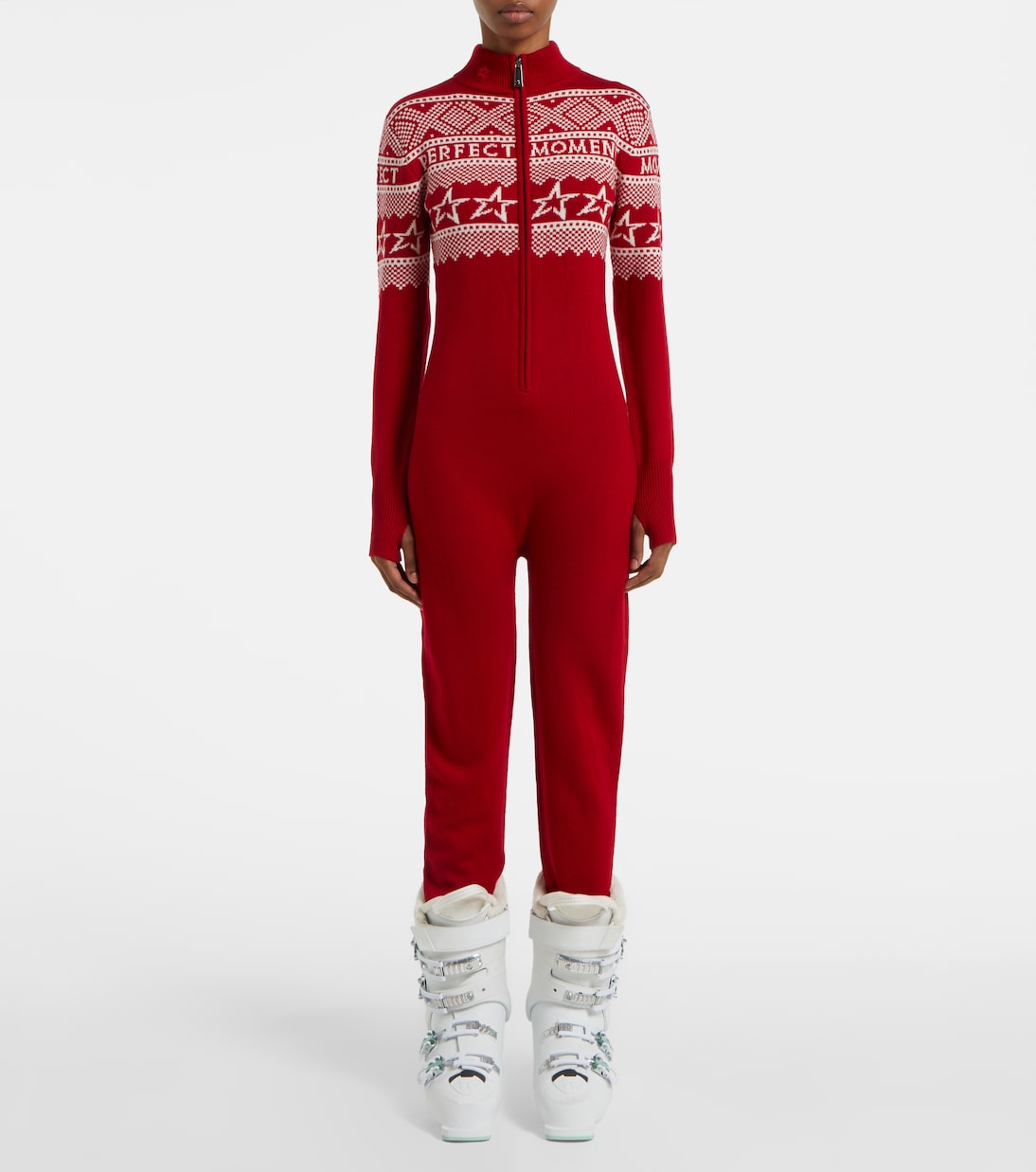 Wool intarsia jumpsuit | Perfect Moment