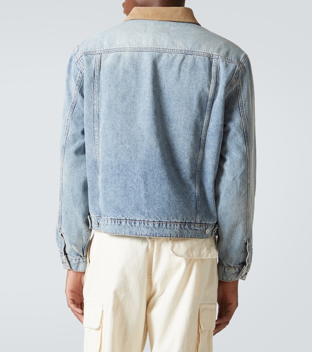 Jeansjacke mit Veloursleder | Frame
