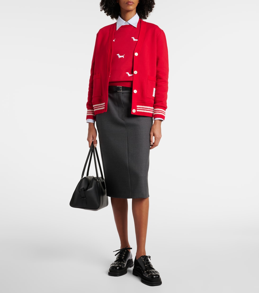 Top in cotone con ricamo | Thom Browne