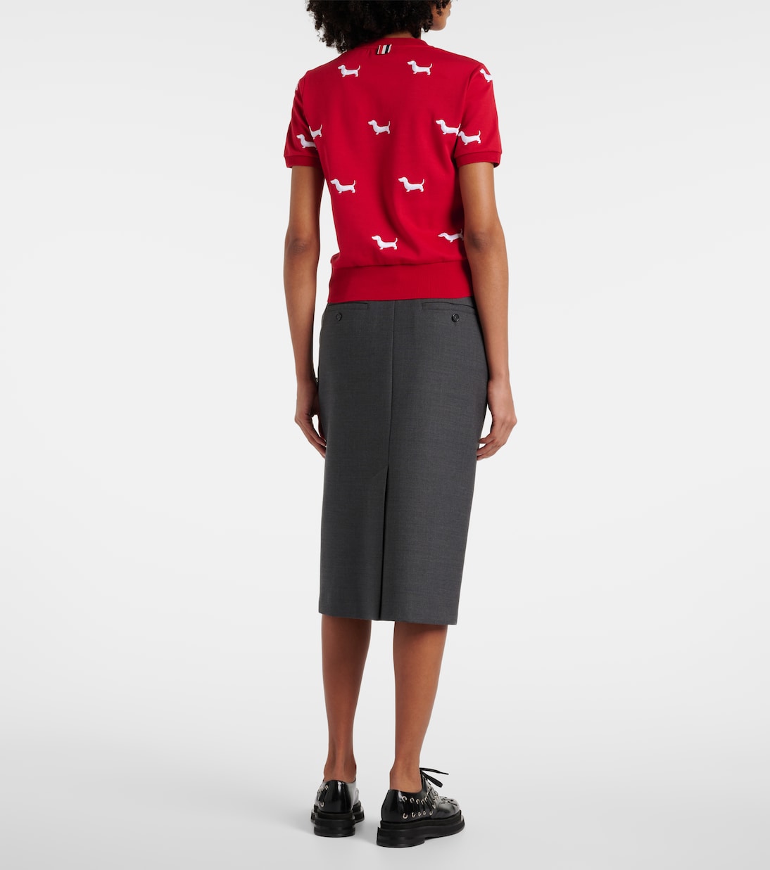 Top in cotone con ricamo | Thom Browne